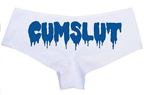 Knaughty Knickers - Daddy's CUMSLUT White Boy Short Panties - Flirty Cum Slut Boyshort Underwear - BDSM ccgl dlg DDLG
