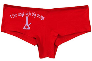 I Like Boys With Big Bongs - Red Boyshort
