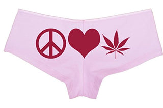 Peace Love Pot - Pink Boyshort