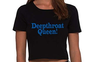 Deepthroat Queen - Black Crop Top