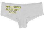 Knaughty Knickers I Love Sucking Masters Cock Blowjob Slut Slutty White Panties