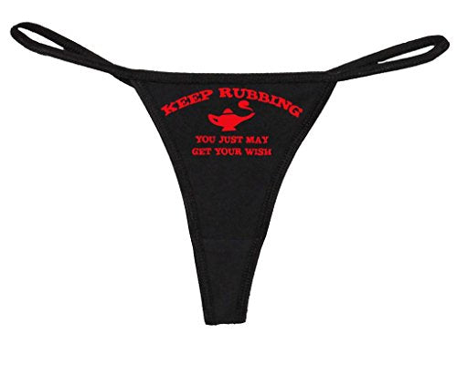 Knaughty Knickers Women's Keep Rubbing May Get What U Want Thong