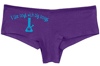 I Like Boys With Big Bongs - Purple Boyshort
