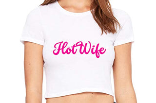 Hot Wife - White Crop Top