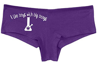 I Like Boys With Big Bongs - Purple Boyshort