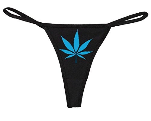 Knaughty Knickers Women's Cute Marijuana Pot Weed Leaf 420 Thong