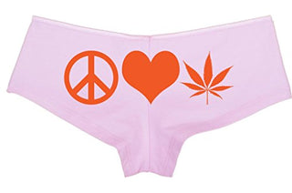 Peace Love Pot - Pink Boyshort