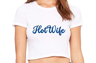 Hot Wife - White Crop Top