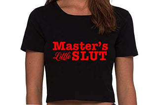 Masters Little Slut - Black Crop Top