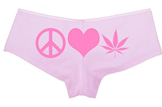 Peace Love Pot - Pink Boyshort