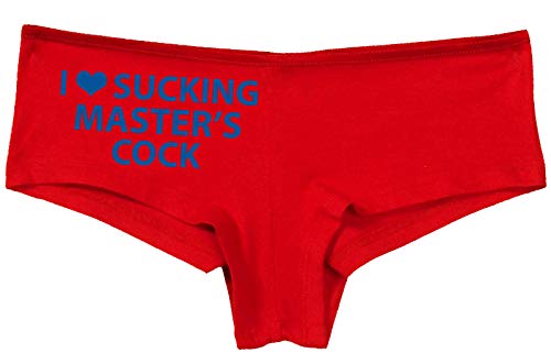 Knaughty Knickers I Love Sucking Masters Cock Blowjob Slut Slutty Red Panties