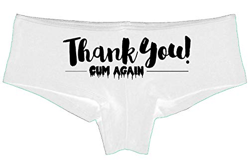 Knaughty Knickers Thank You Cum Again Sexy Flirty Cumslut Slutty White Panties