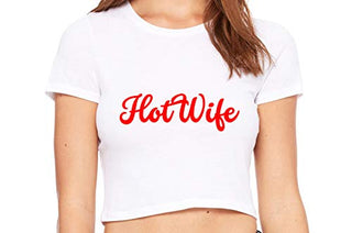 Hot Wife - White Crop Top