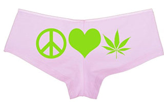 Peace Love Pot - Pink Boyshort