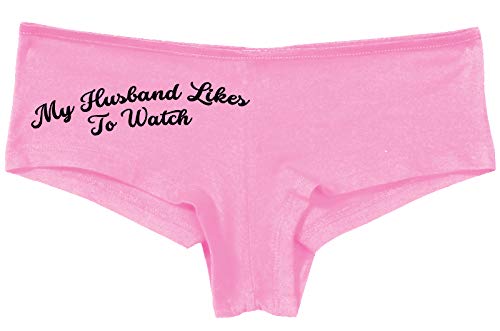 Knaughty Knickers My Husband Likes To Watch Swinger Pink Boyshort Panties