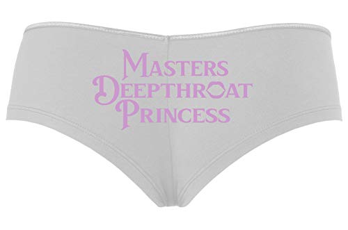 Knaughty Knickers Masters Deepthroat Princess Oral Sex Slutty White Boyshort