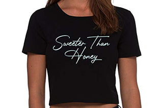 Sweeter Than Honey - Black Crop Top