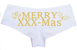 Knaughty Knickers Christmas Merry XXX-Mas Panties X-Rated Porn Star White Panties