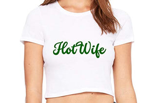 Hot Wife - White Crop Top