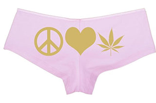 Peace Love Pot - Pink Boyshort