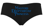 Knaughty Knickers Masters Deepthroat Princess Oral Sex Black Boyshort Panties