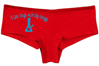 I Like Boys With Big Bongs - Red Boyshort