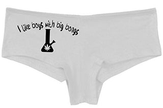 I Like Boys With Big Bongs - White Boyshort