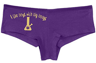 I Like Boys With Big Bongs - Purple Boyshort