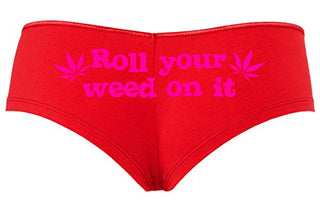 Roll You Weed on It - Red Boyshort