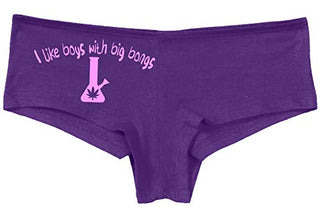 I Like Boys With Big Bongs - Purple Boyshort