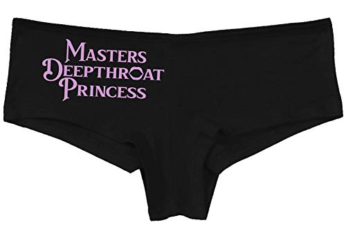 Knaughty Knickers Masters Deepthroat Princess Oral Sex Black Boyshort Underwear