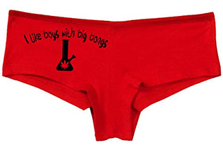 I Like Boys With Big Bongs - Red Boyshort