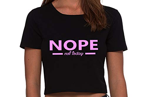 Knaughty Knickers Nope Not Today No Sex Cuck Hubby Black Cropped Tank Top