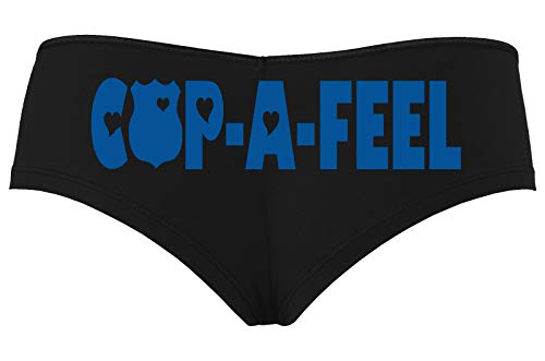 Knaughty Knickers Cop A Feel Police Wife Girlfriend LEO Black Boyshort Panties