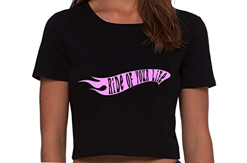 Knaughty Knickers Ride of Your Life Toy Cars Sexy Ass Black Cropped Tank Top