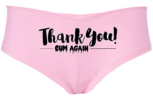 Knaughty Knickers Thank You Cum Again Sexy Flirty Cumslut Pink Boyshort Panties