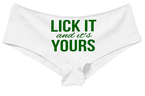 Knaughty Knickers Lick It and Its Your Funny Oral Sex White Underwear eat me Slut