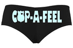 Knaughty Knickers Cop A Feel Police Wife Girlfriend LEO Black Boyshort Panties