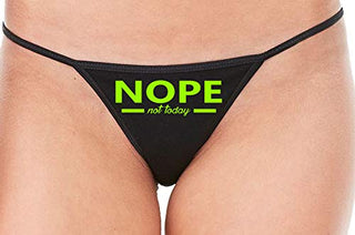 Nope Not Today - Black String Thong