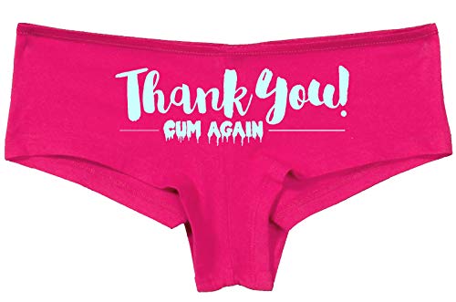 Knaughty Knickers Thank You Cum Again Sexy Flirty Cumslut Hot Pink Underwear
