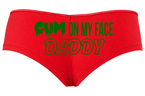 Knaughty Knickers Cum On My Face Daddy Facial Cumslut Slutty Red Boyshort