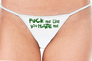 Fuck Me Like You Hate Me - White String Thong