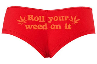 Roll You Weed on It - Red Boyshort