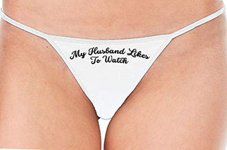 My Husband Likes To Watch - White String Thong
