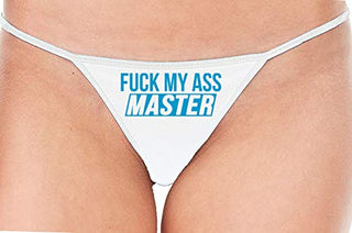 Fuck My Ass Master - White String Thong
