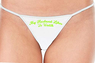 My Husband Likes To Watch - White String Thong
