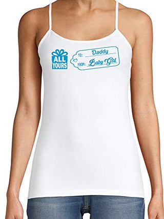 To Daddy From Baby Girl Gift Tag - White Cami