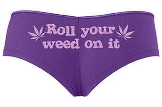 Roll You Weed on It - Purple Boyshort