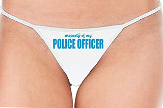 Property of My Police Officer - White String Thong