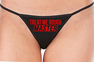 Treat Me Rough Master - Black String Thong